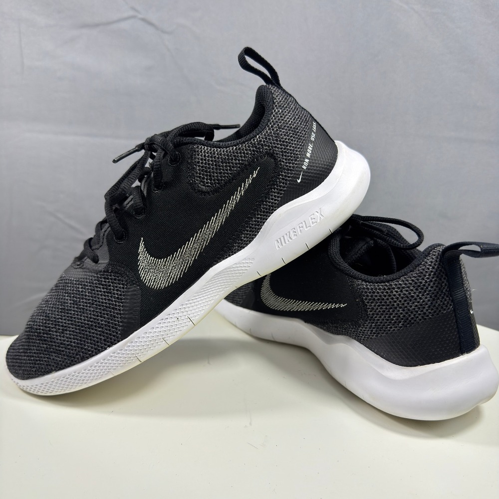 Nike Flex Experience Run 10 Womens 8.5 Wide Black White CV0562-002 Running Shoes